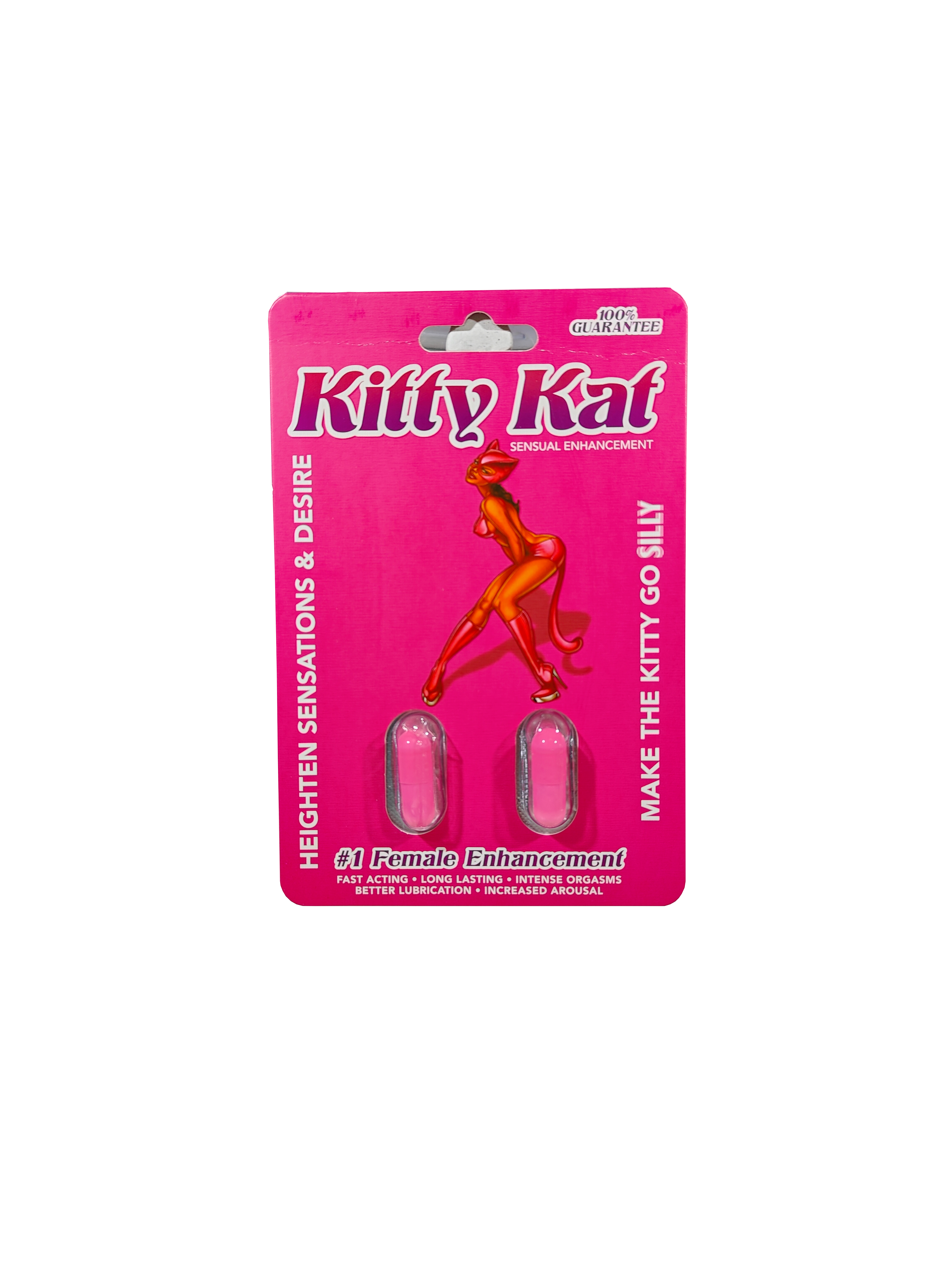 Double capsule packet of Kitty Kat Female enhancement supplement product.