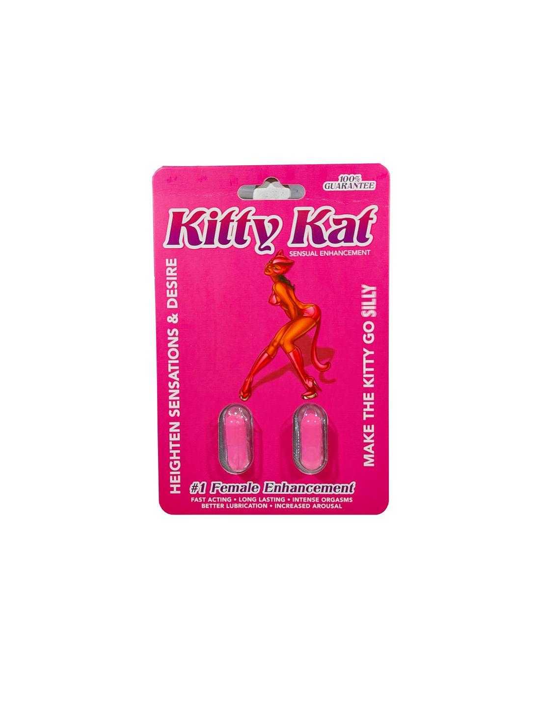 Double capsule packet of Kitty Kat Female enhancement supplement product.