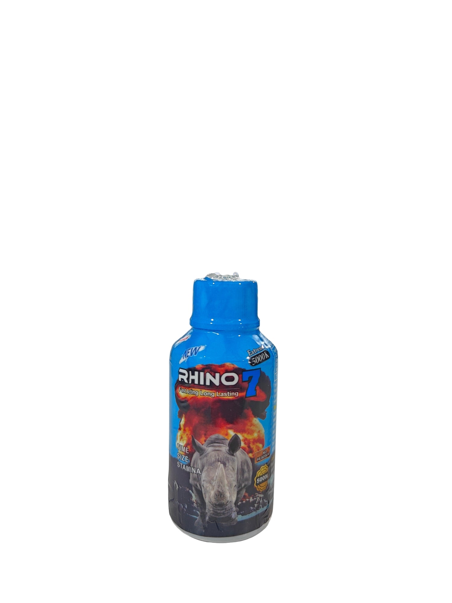 Single shot of Rhino 7 Extreme 5000K, a Male enhancement in the form of a liquid shot.