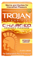 Front View of Trojan Charged Lubricated Latex Condoms box