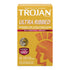 Front View of Trojan Ultra Ribbed Lubricated Latex Condoms box
